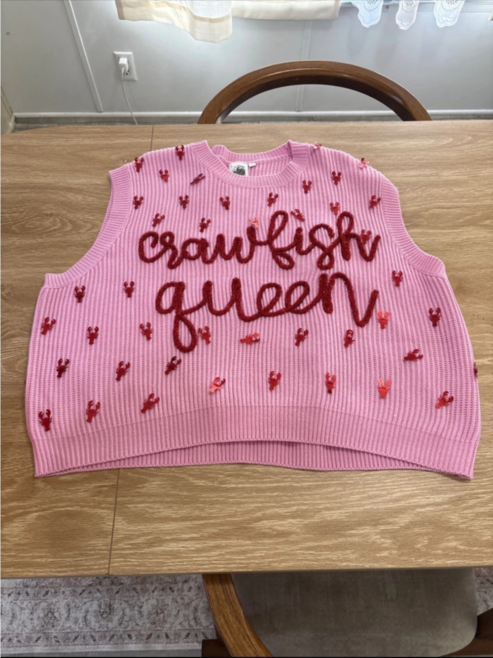 Pink 'Crawfish Queen' queen of sparkles shirt
